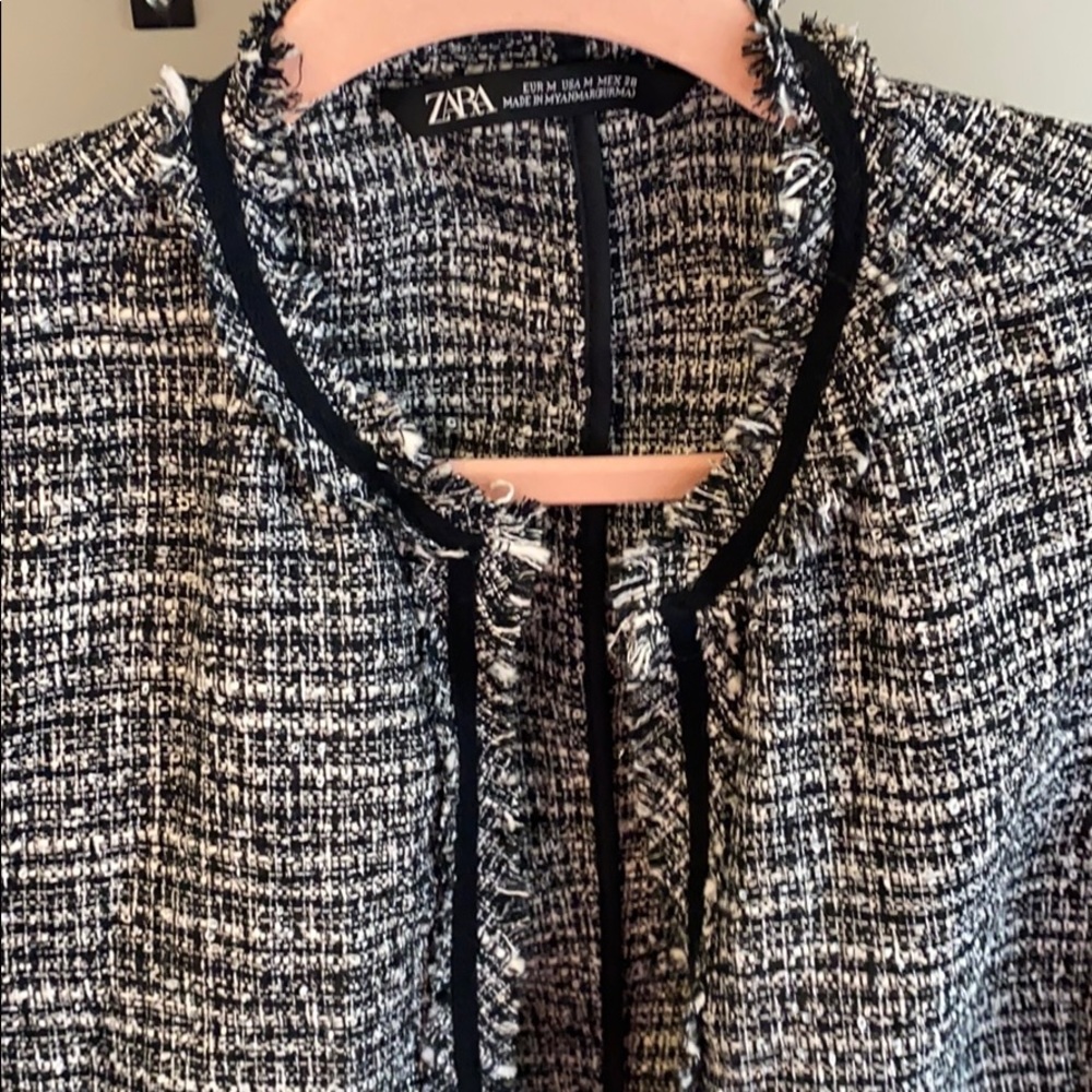 Zara Ruffle Tweed Jacket - Picture 4 of 5